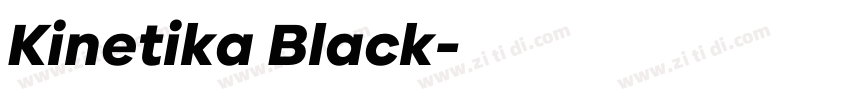 Kinetika Black字体转换